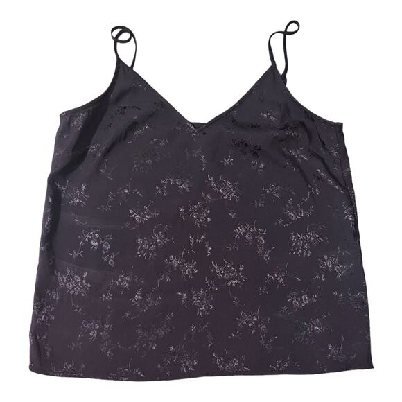 H&M DIVIDED Black Satiny Camisole with Embellishments Ladies Size 4 - Picture 1 of 5